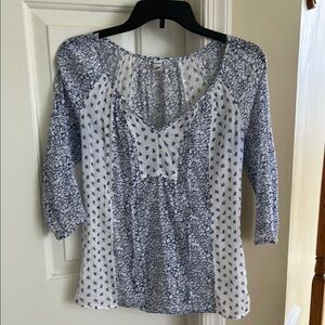 Old Navy Lightweight Blue and White Women's Summer Top XS